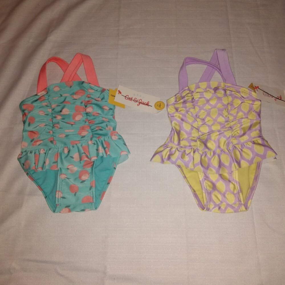 Cat & Jack One-Piece Swimsuits 3-6 months with UV Protection